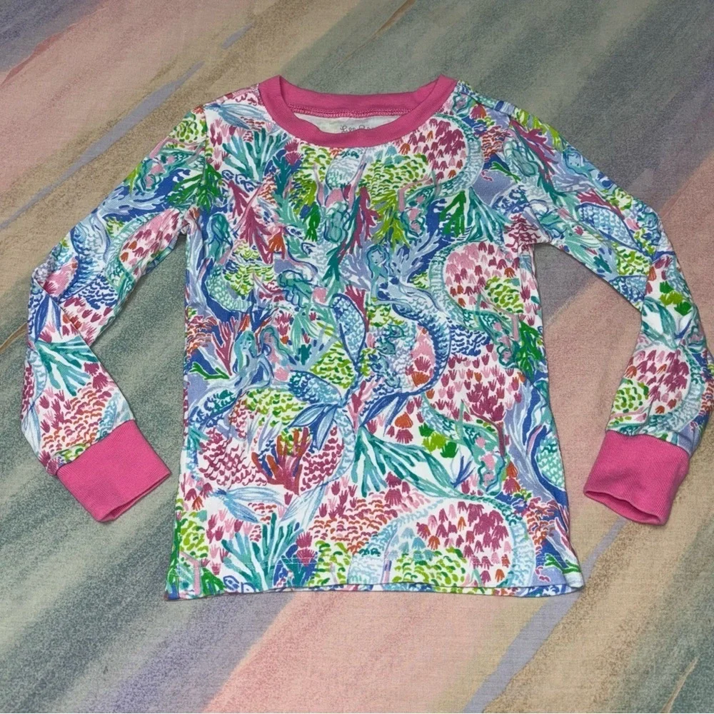 Lily Pulitzer Colorful Floral Pajama Set size 4